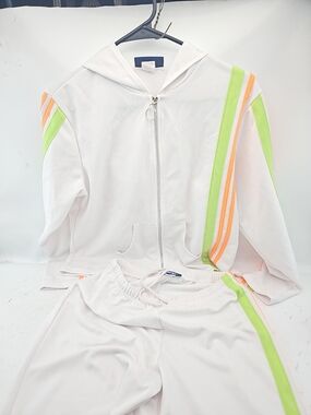 Forenza Vintage White Neon Stripe Tracksuit Set